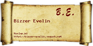 Bizzer Evelin névjegykártya